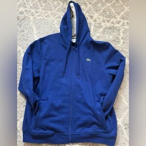 LIKE NEW! Lacoste Sport Blue Hoodie with Green Crocodile
